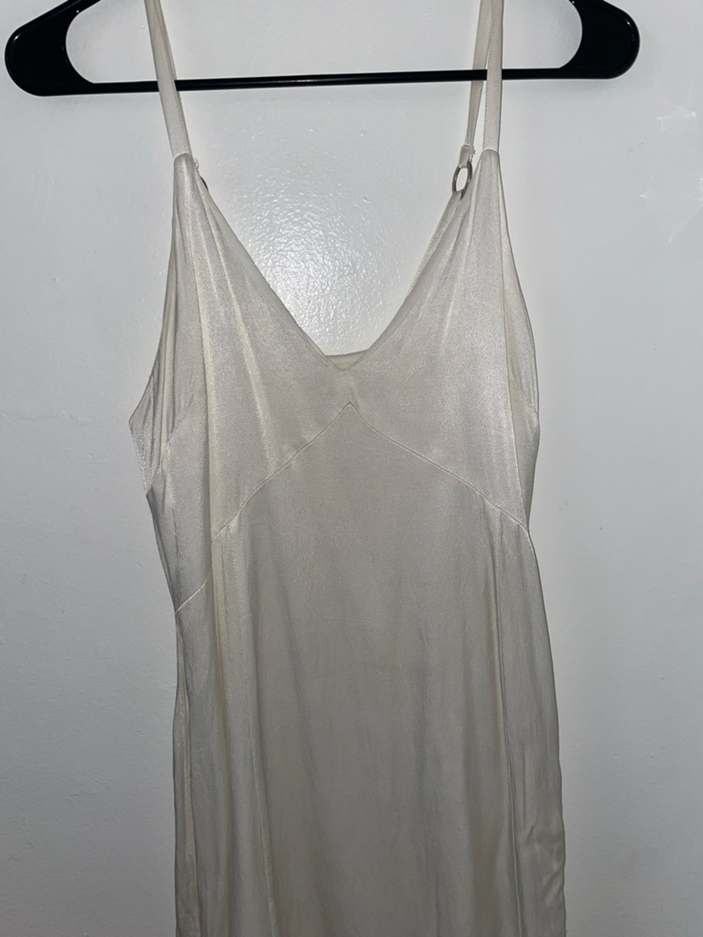 silence + noise white satin mini dress